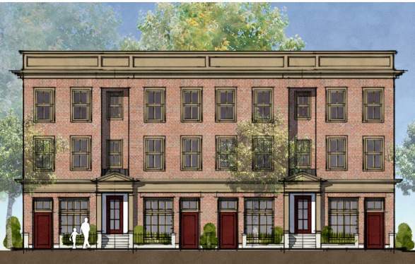 Building Design brick facade elevation rendering