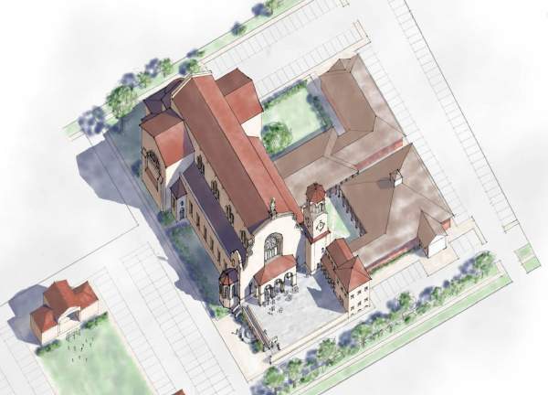 3D Masterplanning perspective rendering